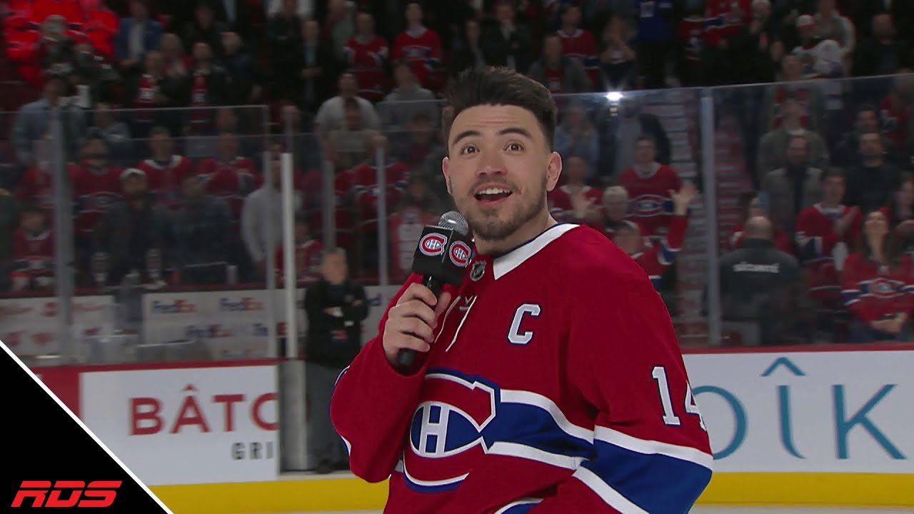 Nick Suzuki et David Savard s’adressent à la foule du Centre Bell!