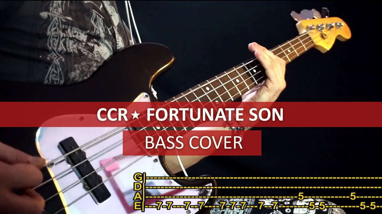 Creedence Clearwater Revival - Fortunate Son / bass cover / playalong with TAB