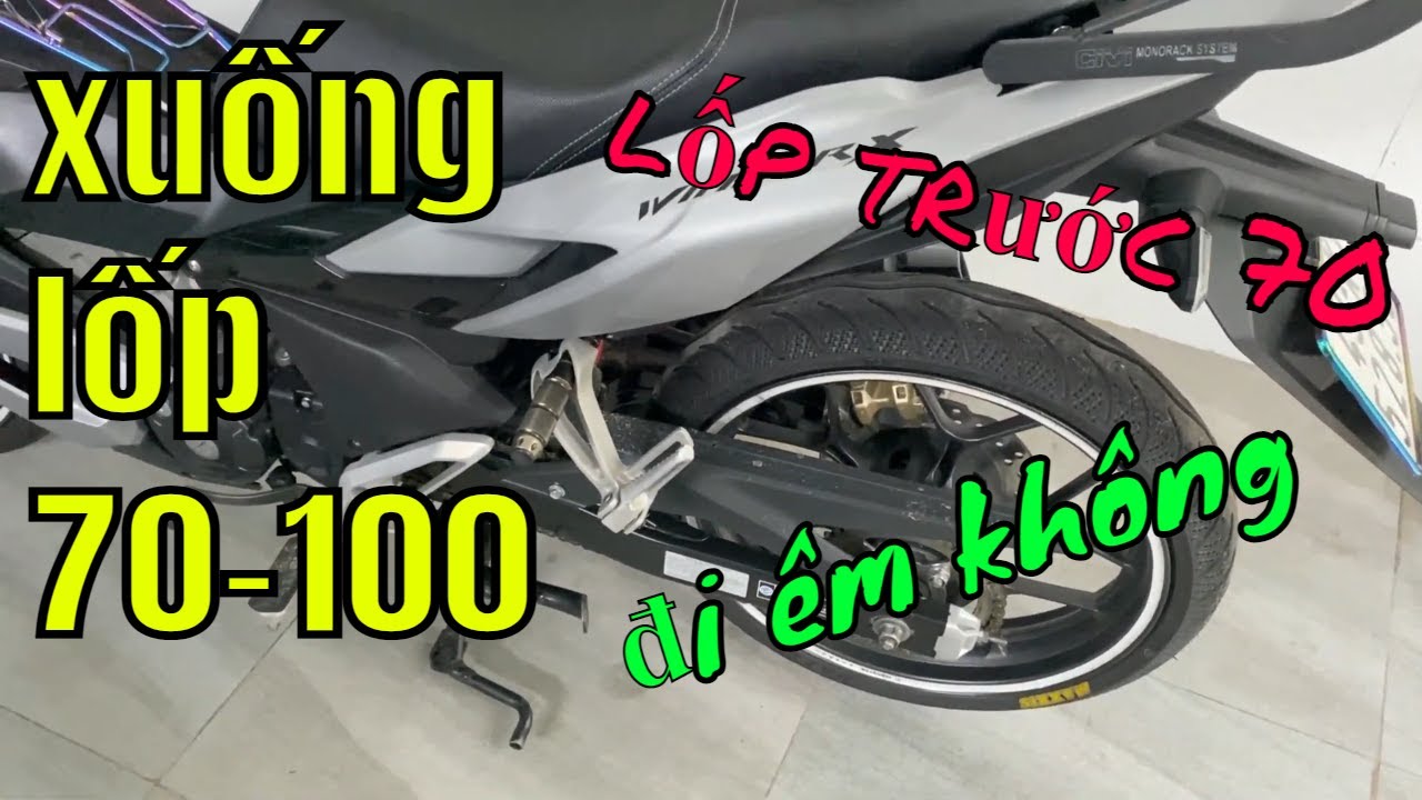 Xuống lốp trước 70/90/17- Lốp sau 100/70/17 cho Winner X, đi nhẹ xe #22 |Tran Tung Winner