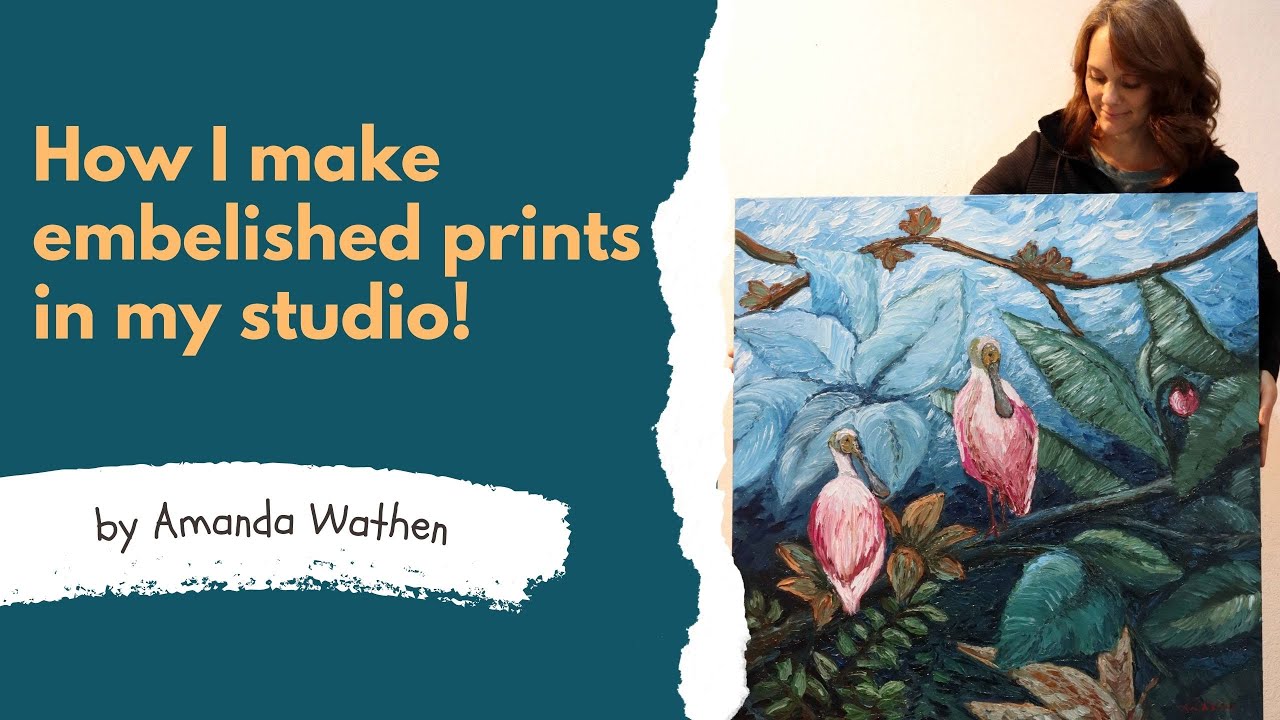 How I embellish my prints!  - Amanda Wathen - Art Studio