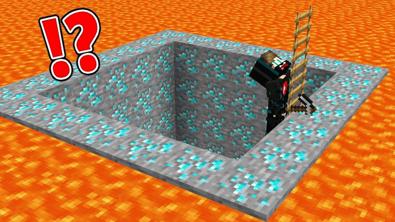 ماين كرافت : ولكن انا عالق داخل اخطر حفرة اللافا !!؟ 😱🔥