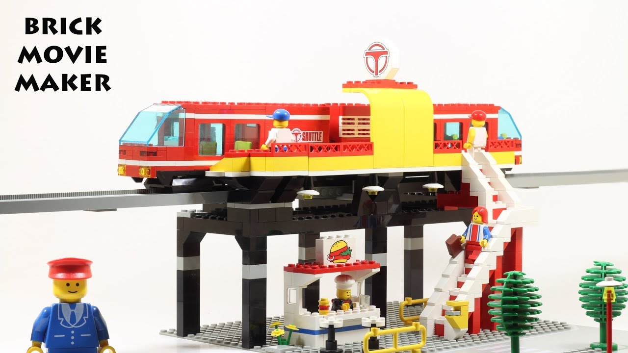 Lego 6399 Monorail / Airport Shuttle great stop motion 60 years lego
