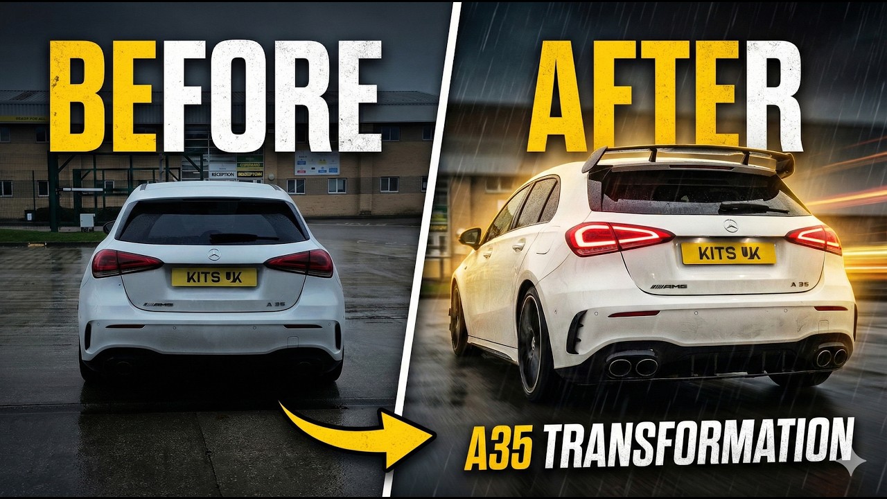 Mercedes A35 AMG Full ASMR Install | Diffuser, Quad Tips, Roof Spoiler & Front Splitter Upgrade