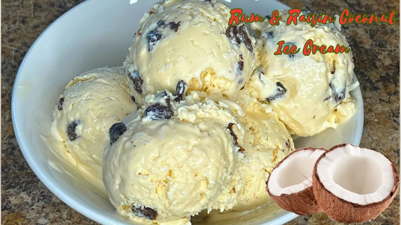 Jamaican Rum And Raisin Coconut Ice Cream
