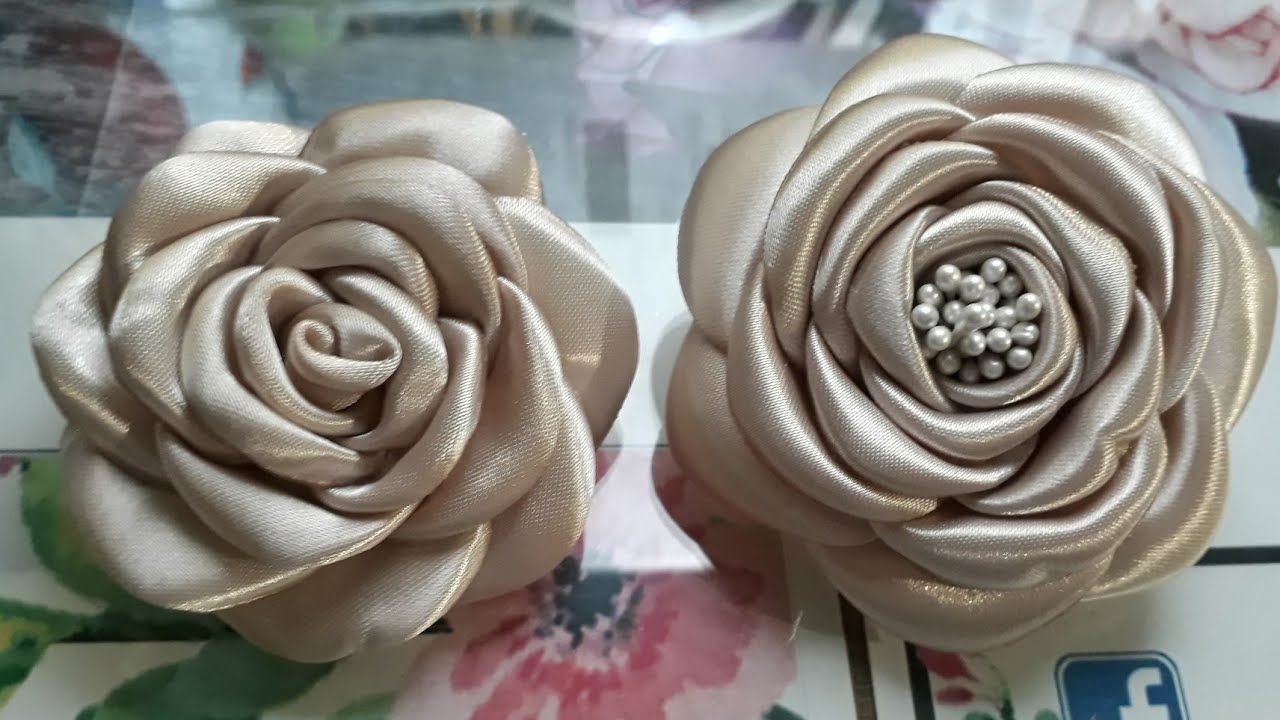 DIY/ROSAS DE TELA/FLOR DE TELA CON Y SIN PISTILOS /RAZO DE NOVIA, Mayra Leon