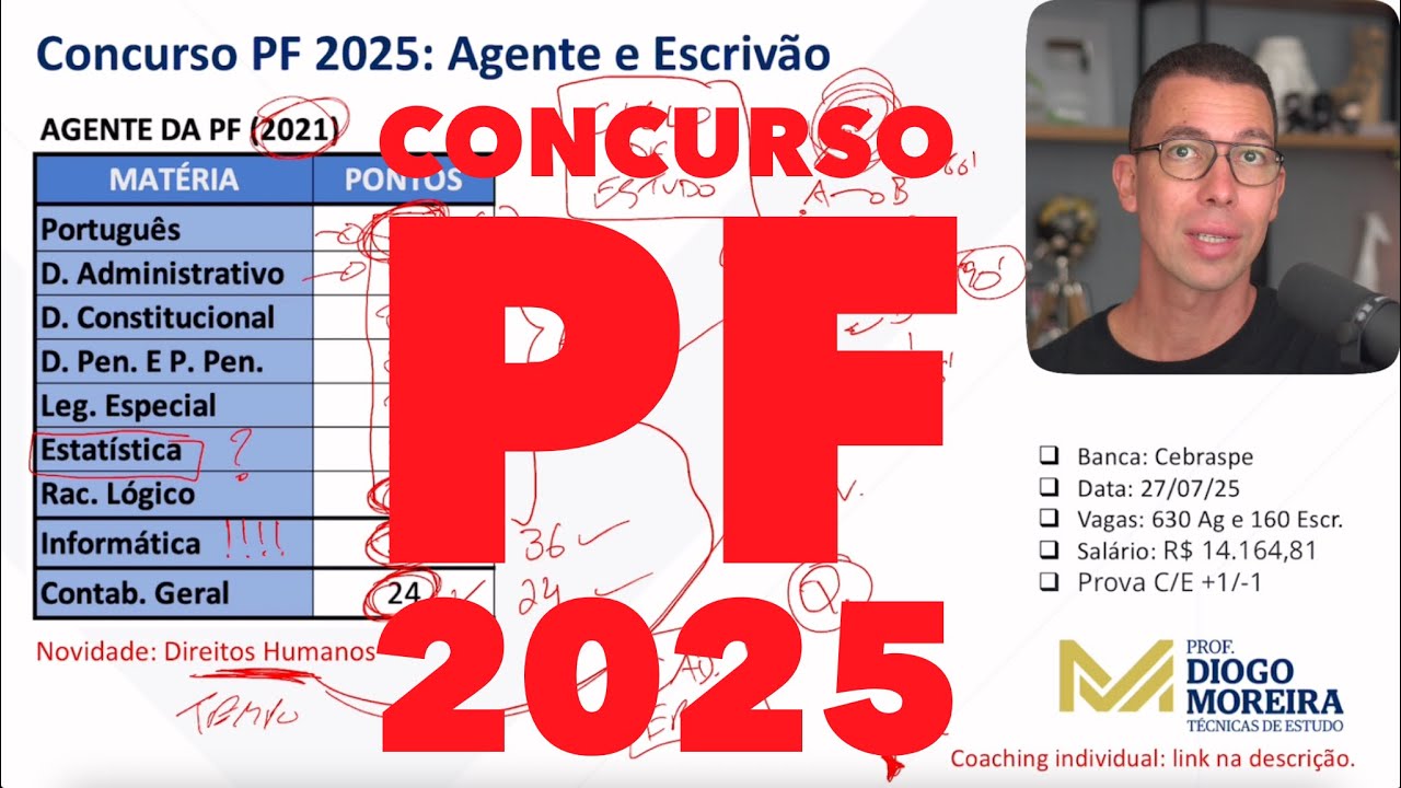 Concurso PF 2025: an&aacute;lise do edital e dicas de estudo