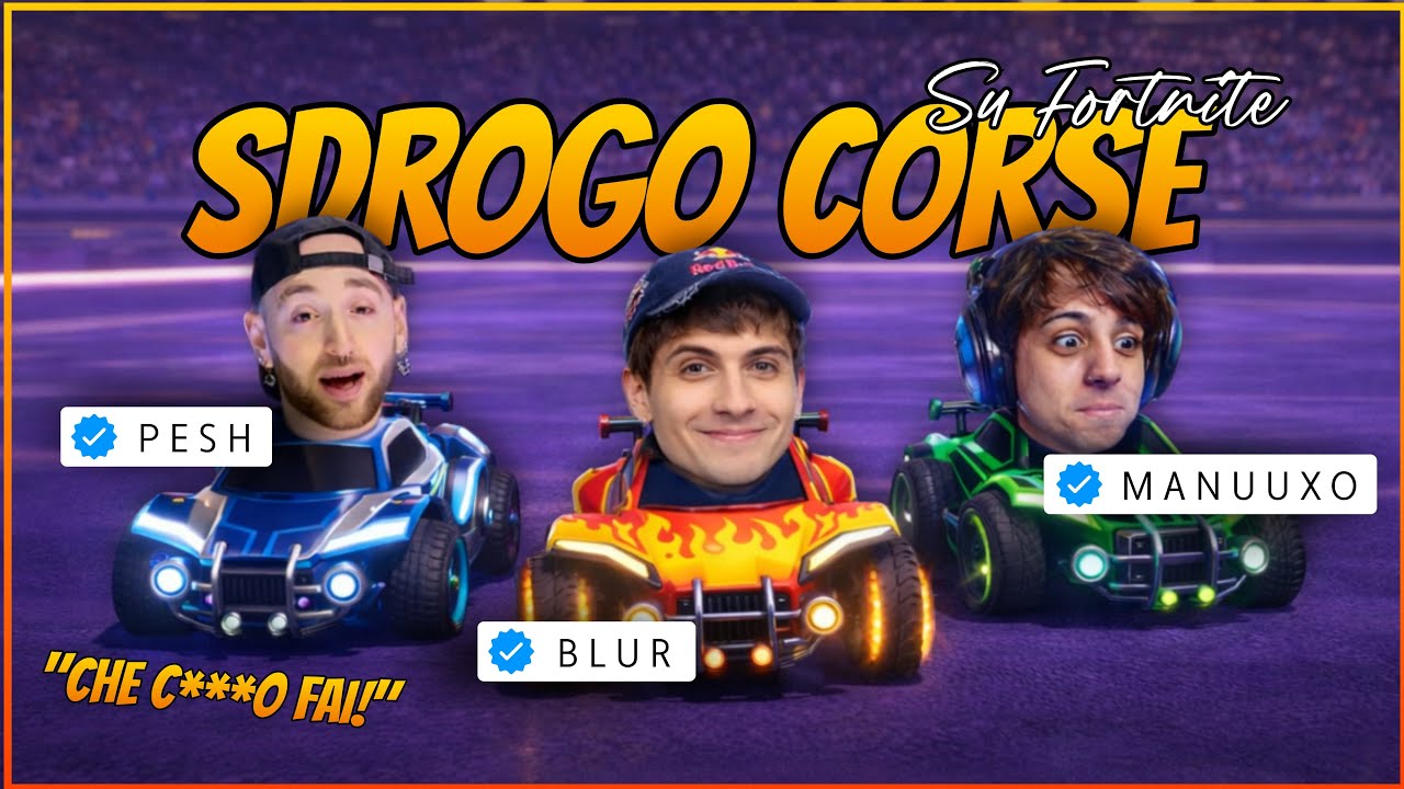 BLUR, MANUUXO E PESH FANNO LE SDROGO CORSE SU FORTNITE!😂🚗 *ASSURDO*