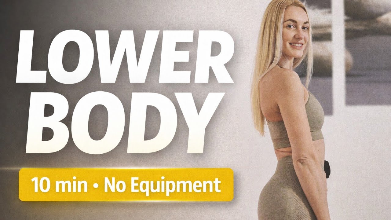 10 Min LOWER Body Workout at Home 🔥 Legs, Thighs & Glutes (No Equipment)