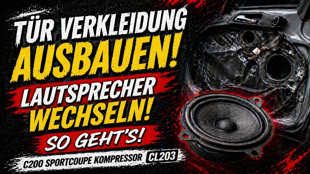Türverkleidung demontieren mit Lautsprecher wechsel im Mercedes C200 Sportcoupe (CL203)