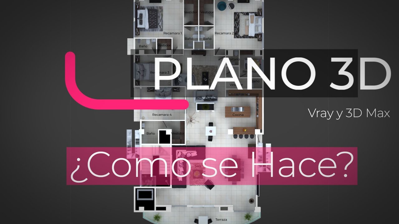 🏡 Como hacer PLANOS 3D de casas con Vray Next y 3D Max - Render fácil de Planta Arquitectónica