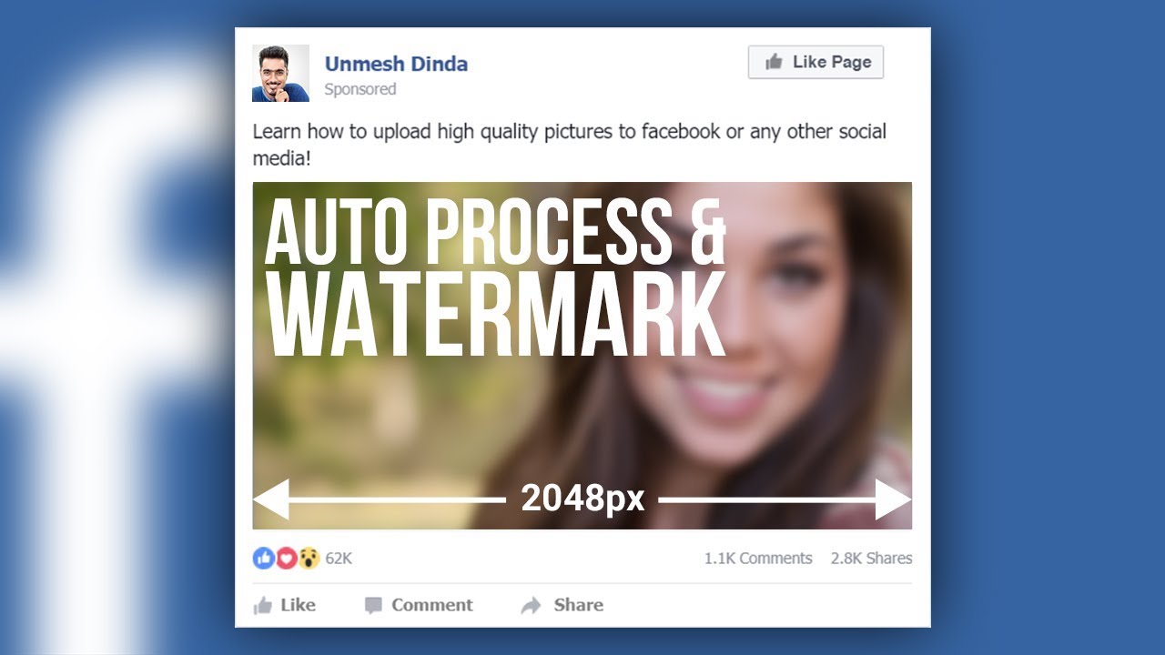 Auto Optimize and Watermark All Your Photos for Facebook in Photoshop