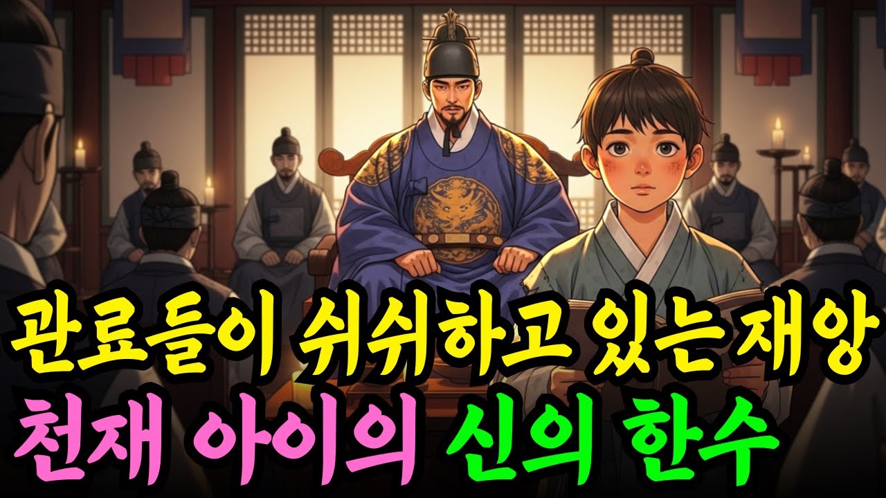 임금을 속이고 관료들이 쉬쉬하고 있는 재앙. 나라를 구한 천재 아이의 신의 한수...야담 옛날이야기 설화 전설 신화 민담