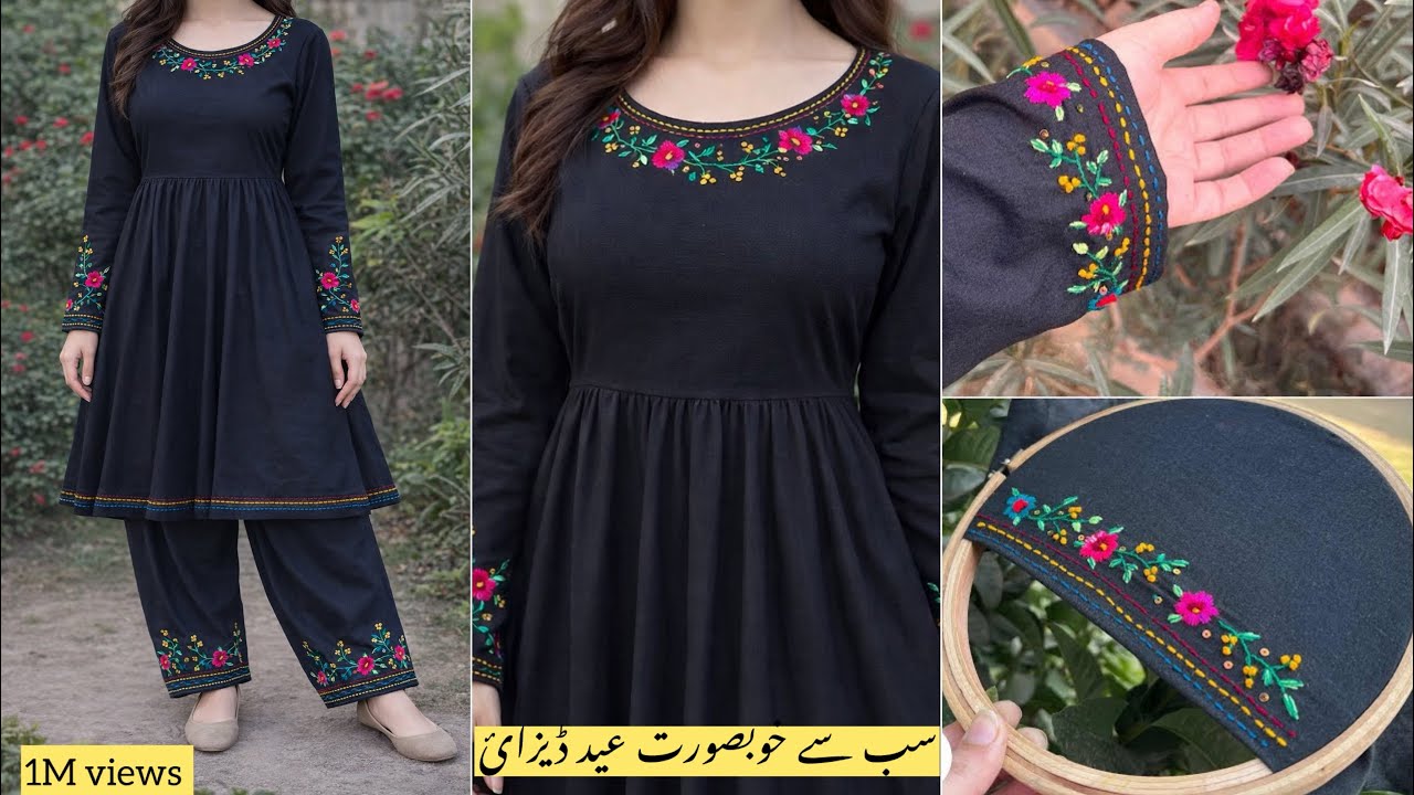 Luxury Eid Couture 2026 | High-End Hand Embroidery DressTutorial (Designer Inspired