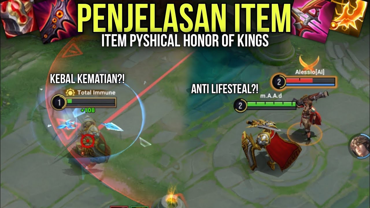 PENJELASAN SEMUA ITEM PYSHICAL DI HONOR OF KINGS!!