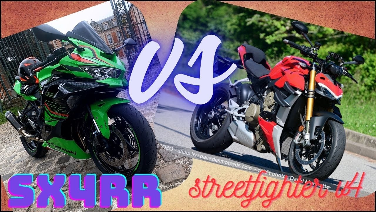 Balade moto entre potes! ZX4RR VS STREETFIGHTER V4S!  Partie1!!!!!