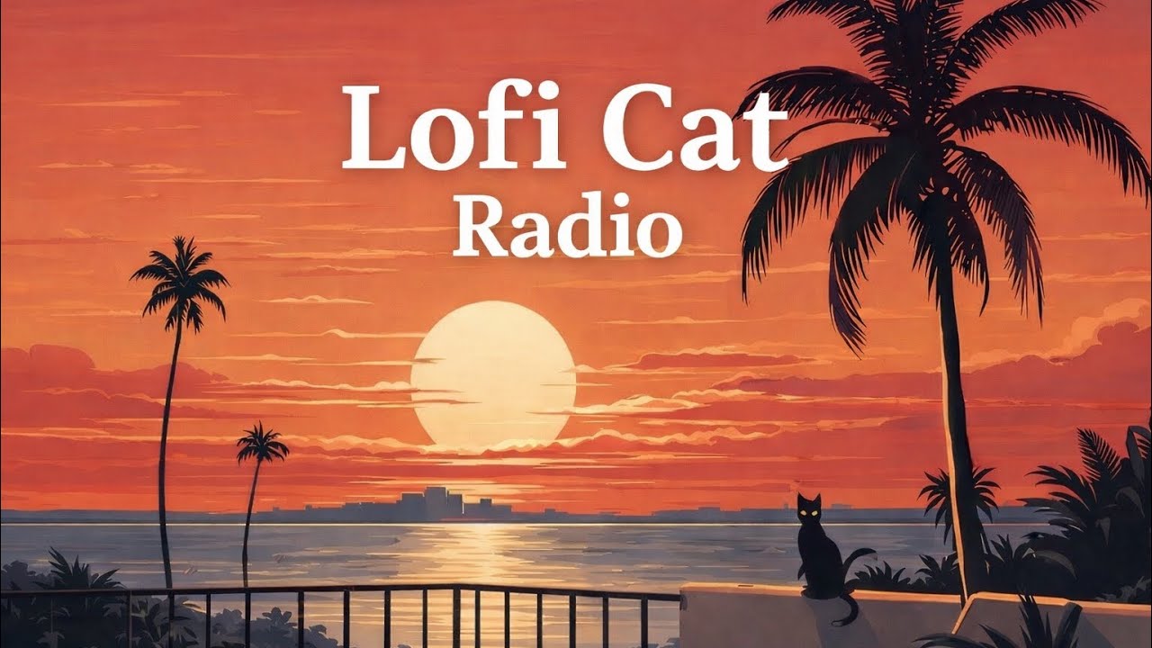 Lofi Cat Radio 【Chill Reggae 🌴 1 Hour Study / Relax /Sleep】