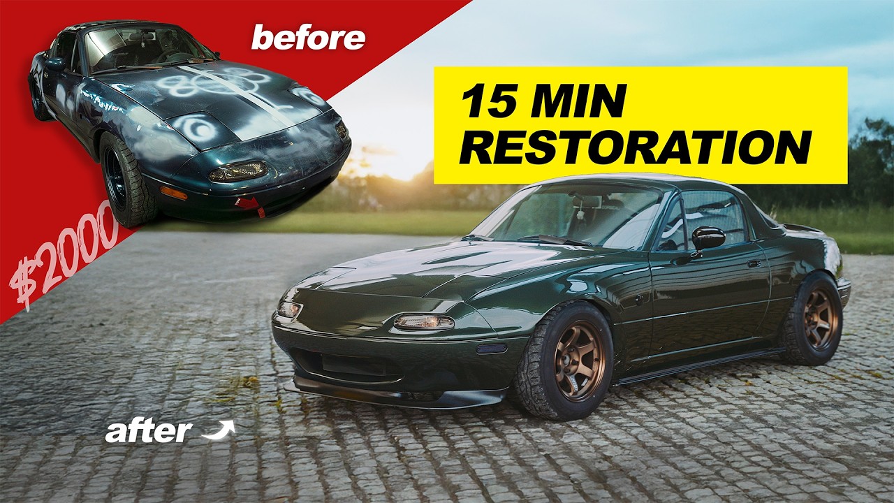 Восстановление очень запущенного Miata за 15 минут (сделай сам)