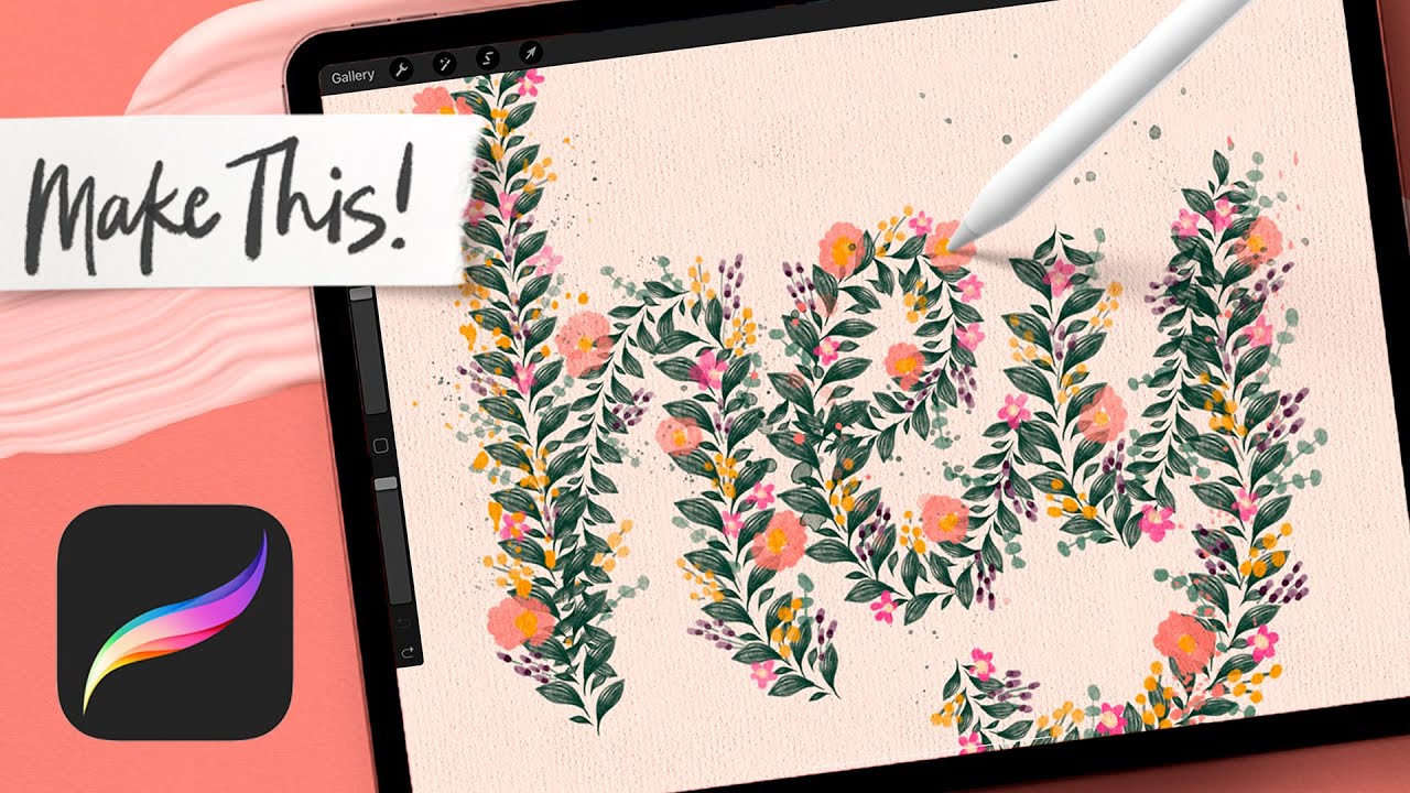 Make a Pattern Lettering Brush in Procreate | INTERMEDIATE PROCREATE TUTORIAL