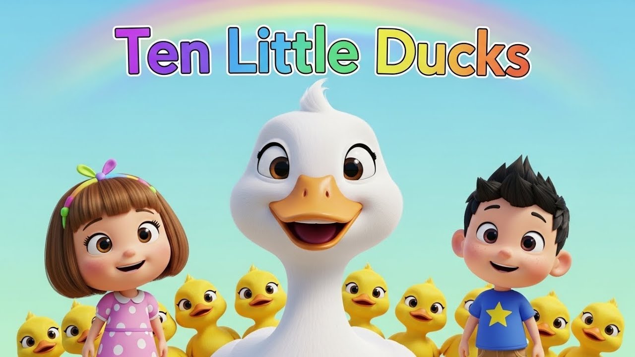 Ten Little Ducks | Counting Song for Kids | Fun Nursery Rhyme | Mia & Max