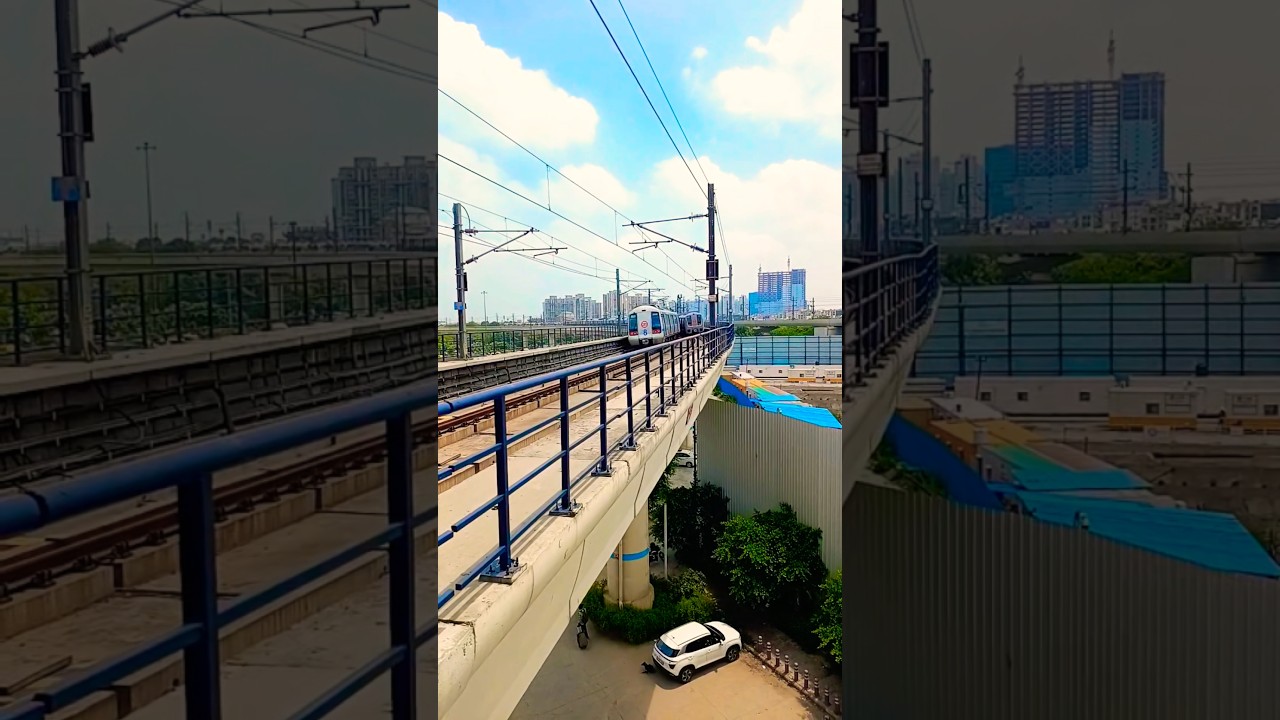 Entering Delhi Metro Blue Line at Noida Sector 52 Station #delhimetro @Mannatech07