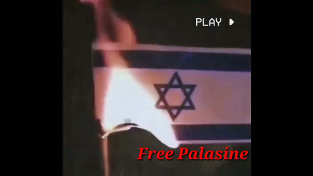 Free palastine |israeel Flag on fire  |How to burn israel flag   |