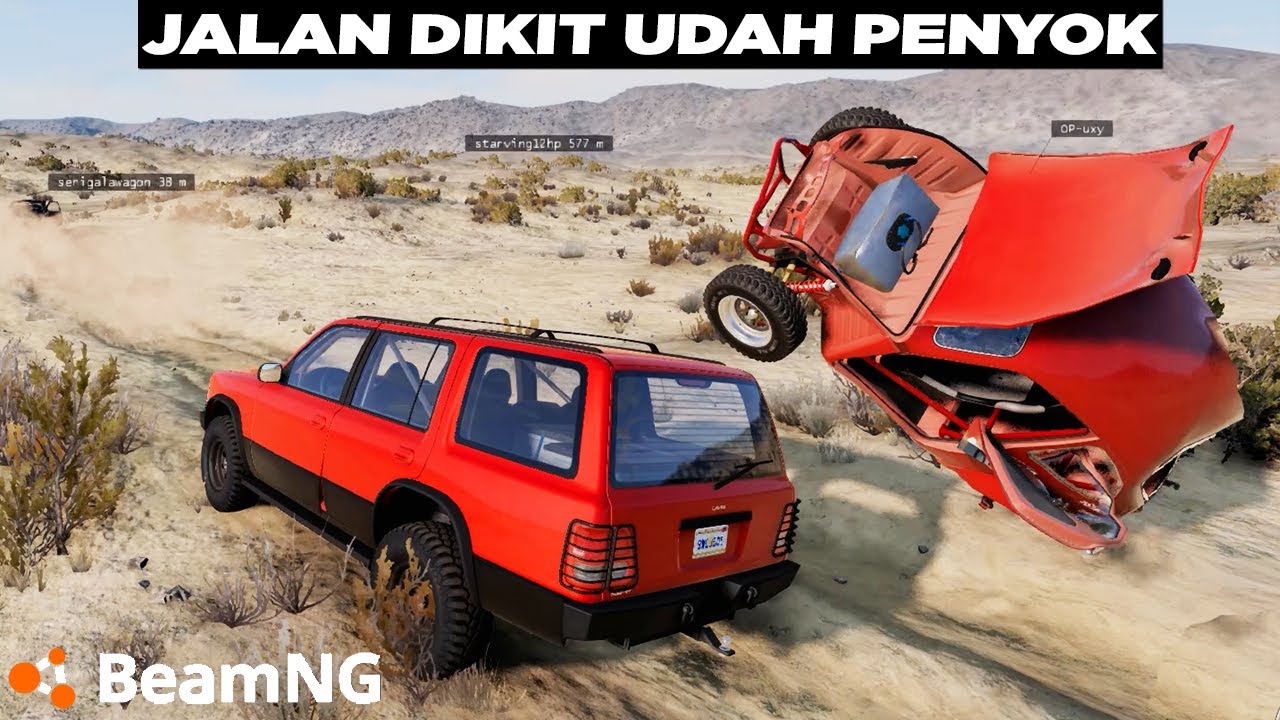Adu Kecepatan Dan Kesalamatan Di Jalur Pasir 😂😂 BeamNG Drive Gameplay Indonesia