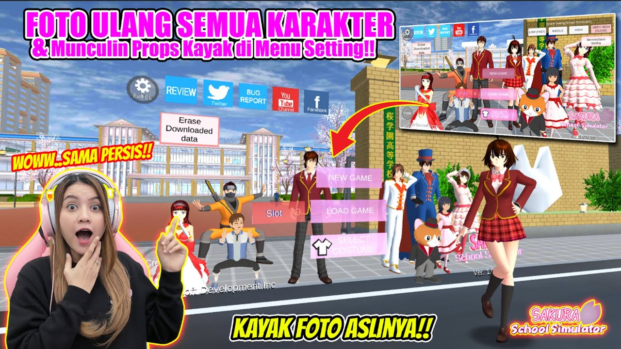 BIKIN FOTO ULANG KAYAK YG DI MENU SETTING!! ASTAGA..PERSIS ASLINYA!! SAKURA SCHOOL SIMULATOR-PART648