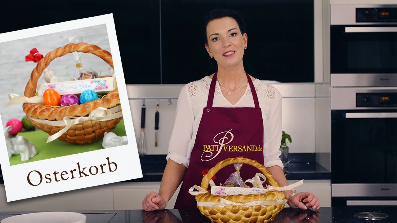 Osterkorb aus Hefeteig herstellen 🤎 Essbarer Korb