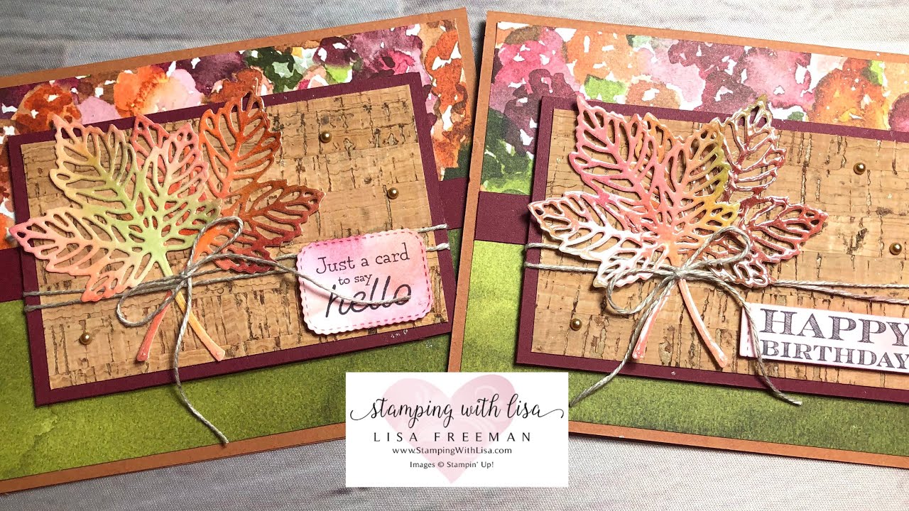 Packing Tape Technique with Stampin Up's Gorgeous Leaves!