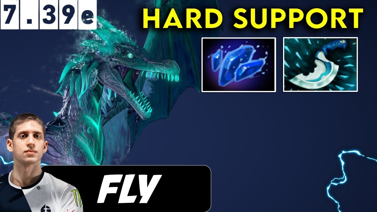 Fly Winter Wyvern Hard Support - Dota 2 Patch 7.39e Pro Player Gameplay