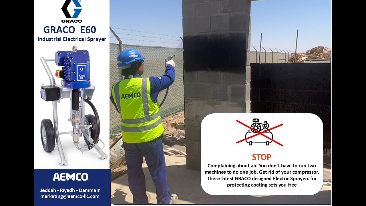 GRACO KING E60 sprays AIR SHIELD LM #aemco #gracopaintsprayers #saudiarabia #kingE60