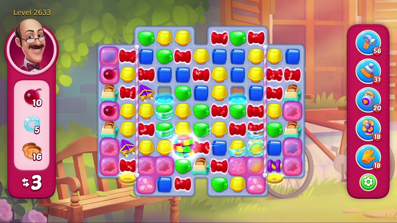 Homescapes Level 2633 - 14 Moves - No Boosters