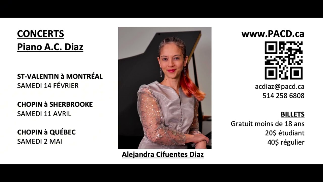 Venez célébrer la beauté de la musique lors des concerts à Montréal, Sherbrooke et Québec.