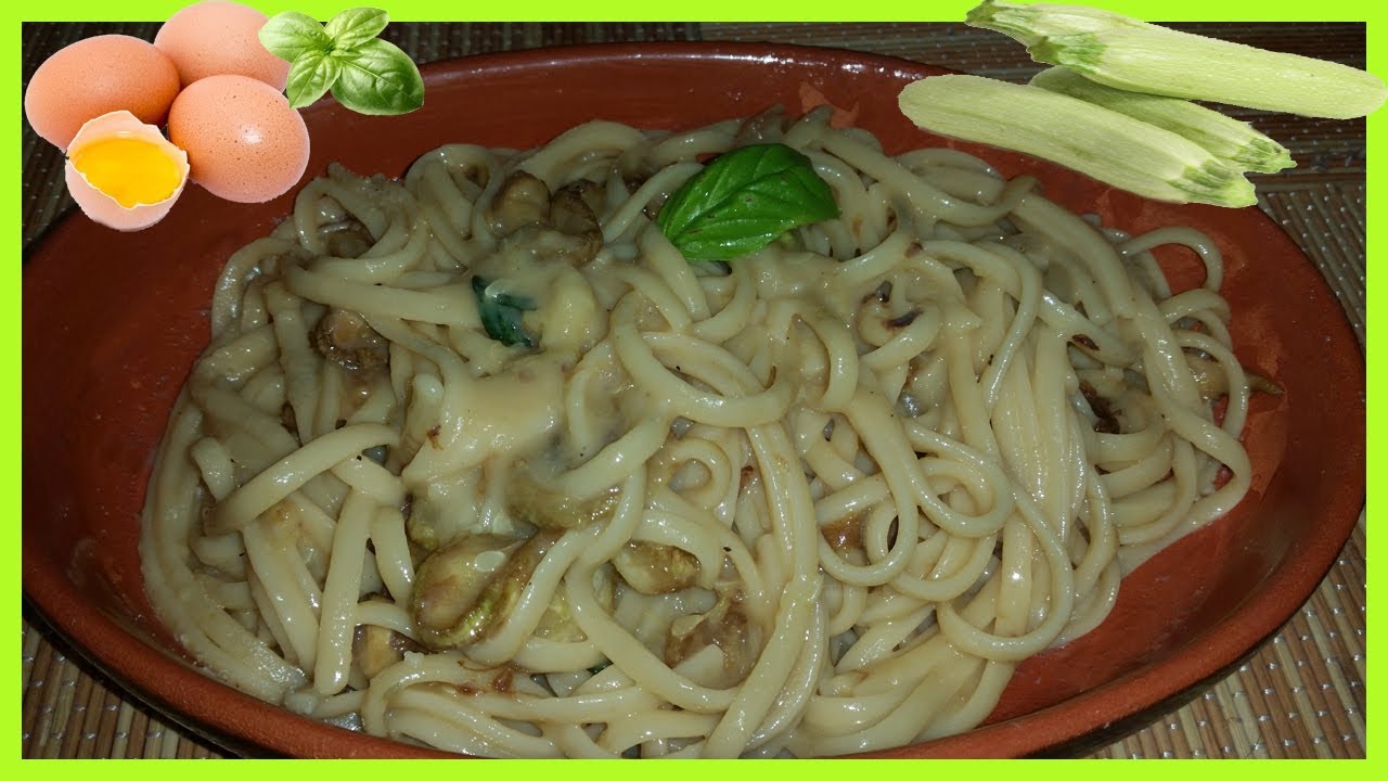Pasta alla Carbonara Vegetariana con Zucchine - Le Ricette di Zio Roberto