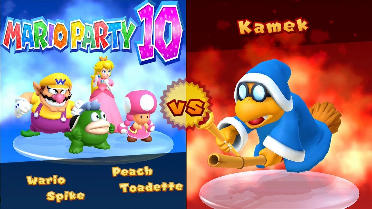 Mario Party 10 - Wario vs Peach vs Spike vs Toaddette - Mushroom Park # 3