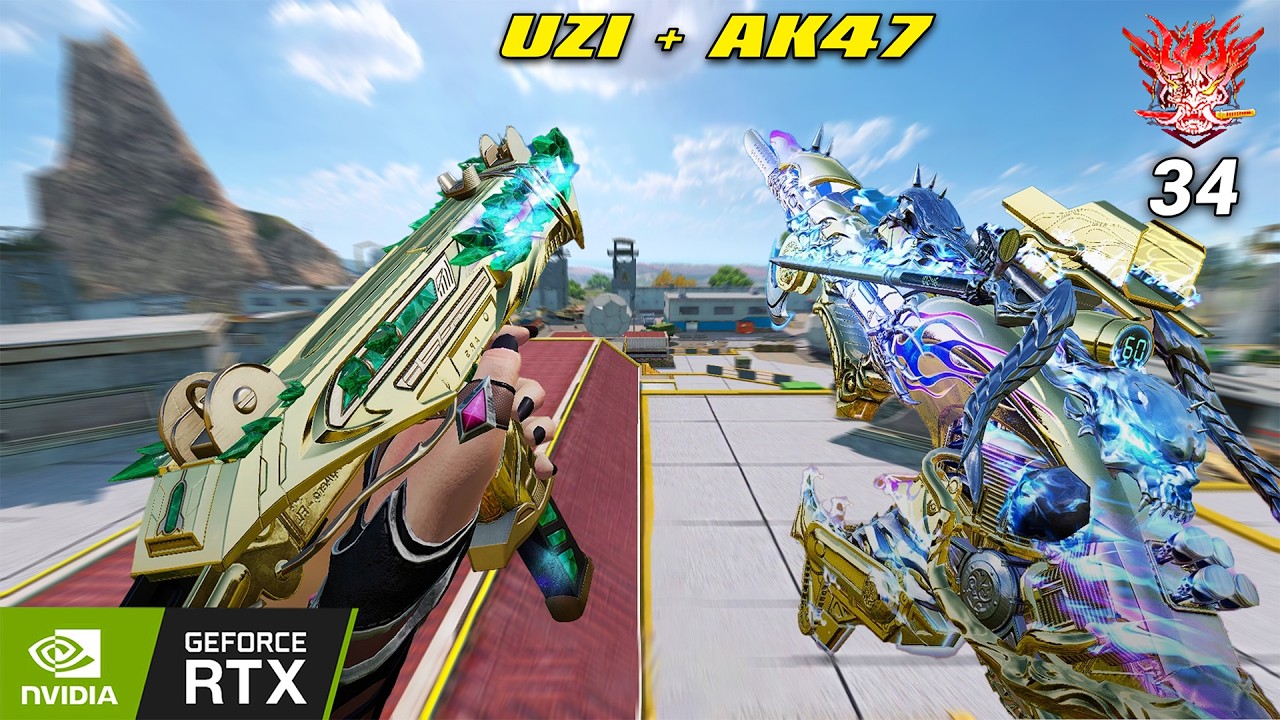 UZI JADESPIKE + AK47 HELLRIDE BLOOD STRIKE RANDOM SQUAD MAX GRAPHIC DESERTED VALLEY