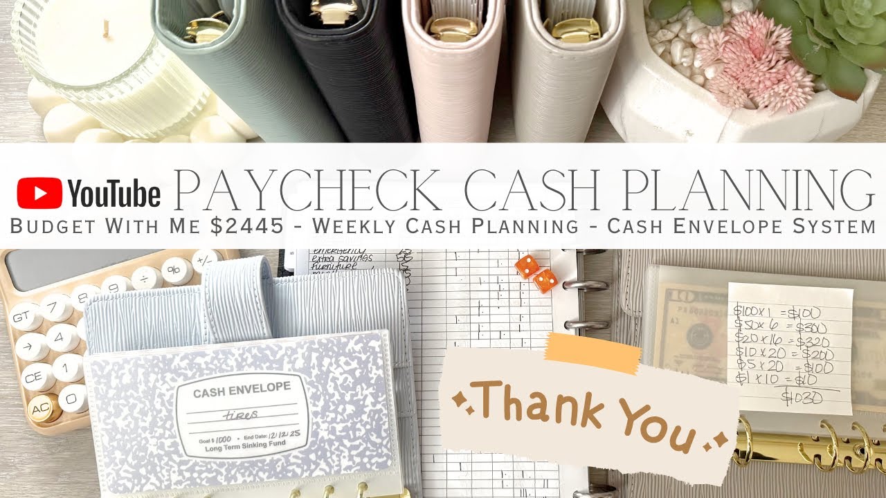 YouTube Paycheck Budget With Me $2445 | Планирование денежных средств на неделю | Система денежны...