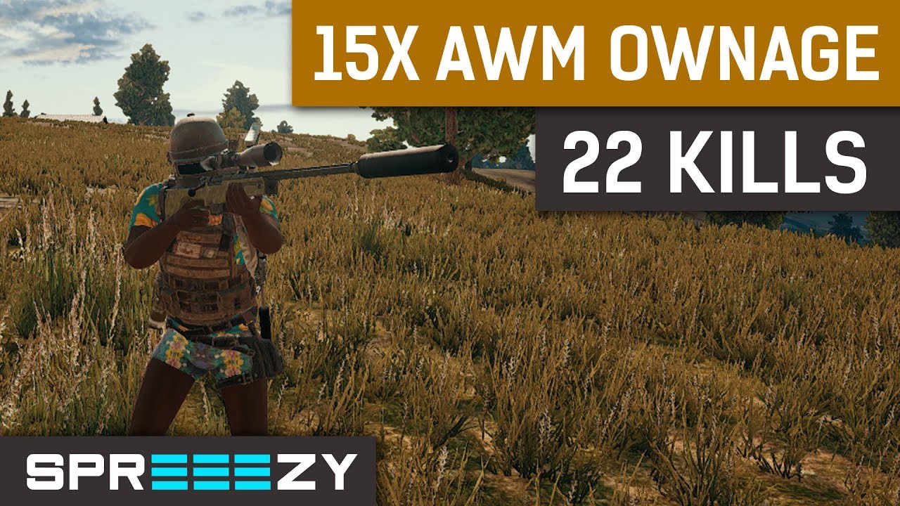 22 убийства 15x прицел AWM ВЛАДЕНИЕ