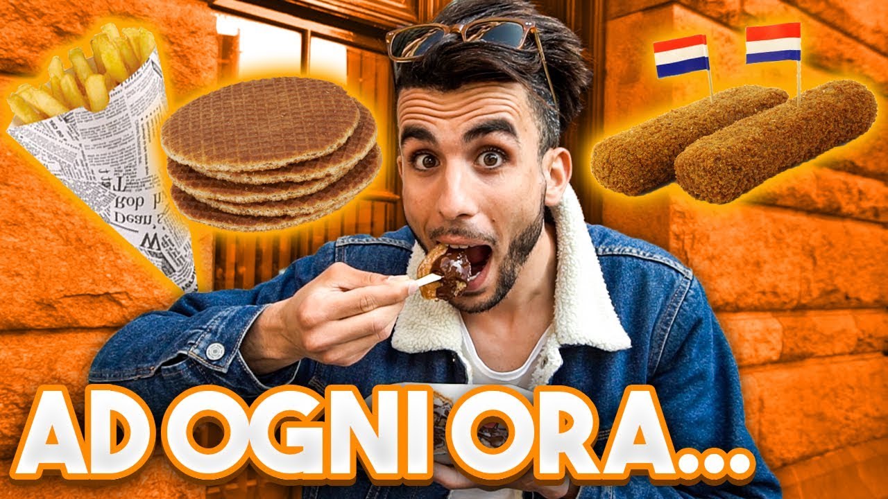 🍟🇳🇱 MANGIO CIBO OLANDESE ad OGNI ORA per un GIORNO INTERO! | 24 ORE CHALLENGE
