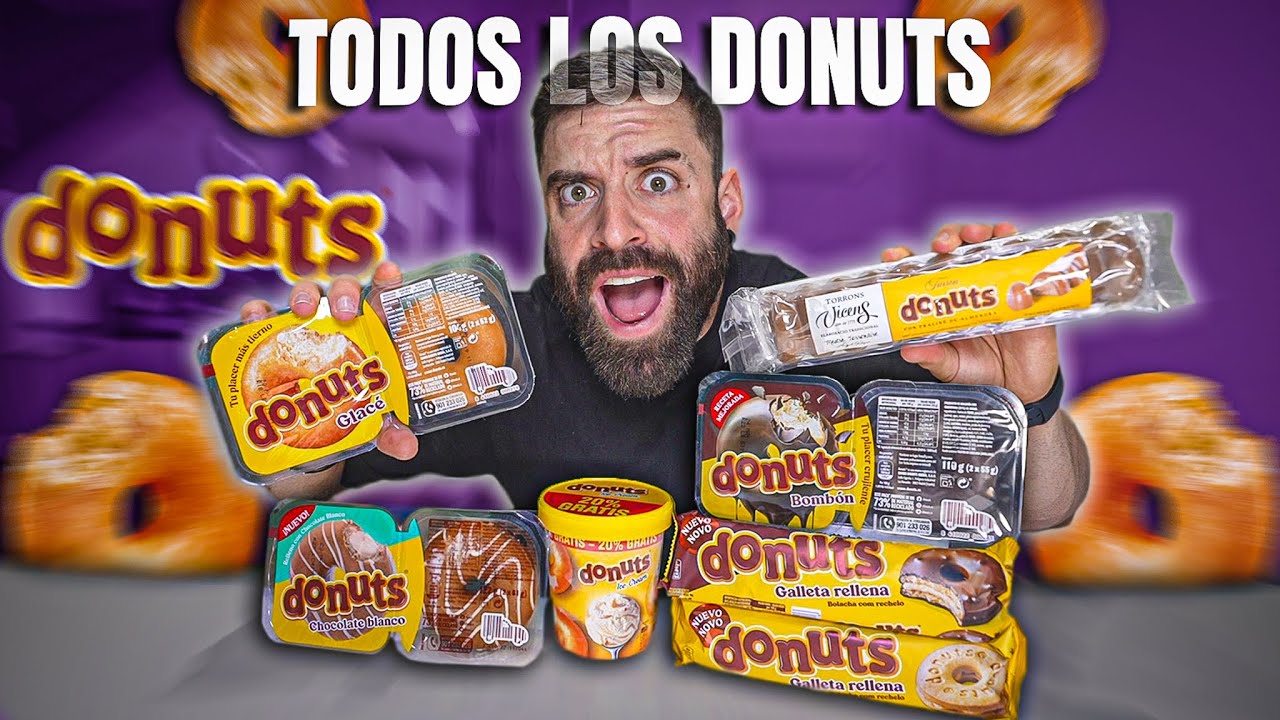 COMIENDO TODOS los DONUTS de SUPERMERCADO 🍩 *no me esperaba esto*