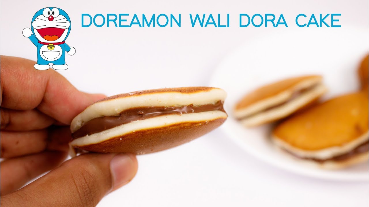१० मिनट में बनानिये डोरा केक बिना अंडा - doraemon dora yaki cake in hindi cookingshooking