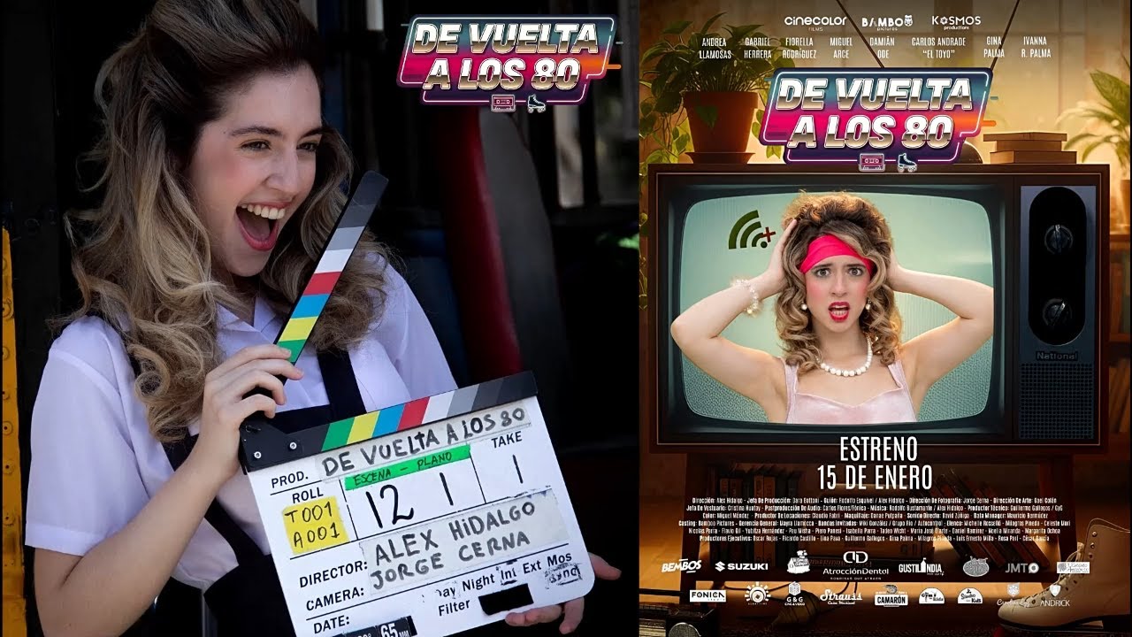 ANDREA LLAMOSAS EN LA PELÍCULA DE VUELTA A LOS 80