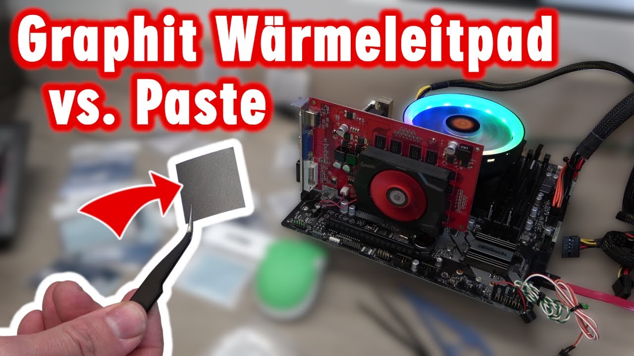 Graphit Wärmeleitpad vs. Wärmeleitpaste - Alternative kaufen und auftragen - Test und Vergleich