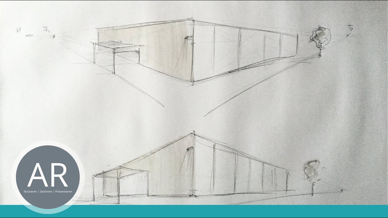 Architekturstudium - Zeichnen lernen - Grundlagen Perspektive (3/5) - Mappe, Mappenkurs