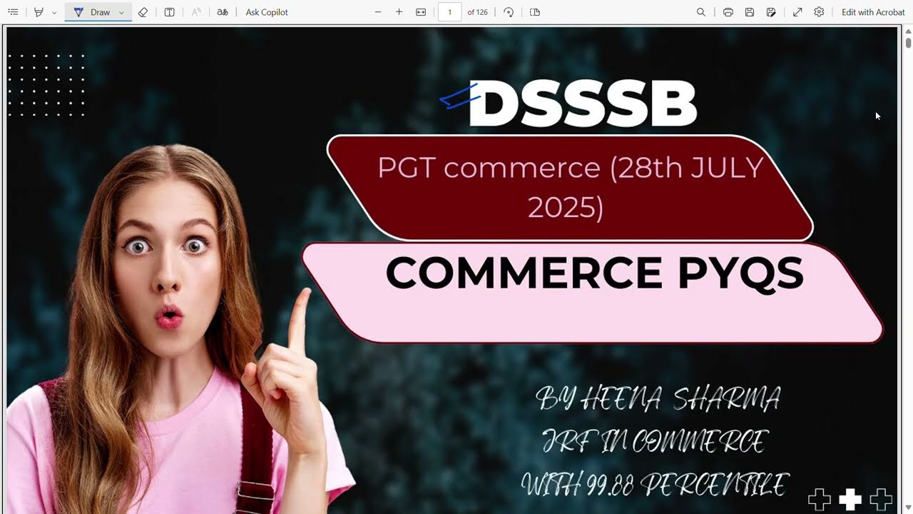 DSSSB PGT COMMERCE PYQs | 28 july 2025 | part-4 | Heena Sharma