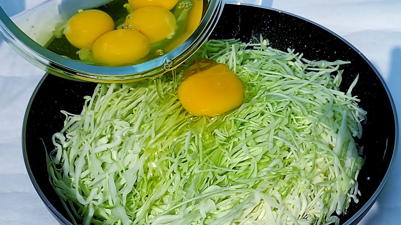 Cabbage with eggs tastes Easy, quick and a very delicious morning breakfast recipe!