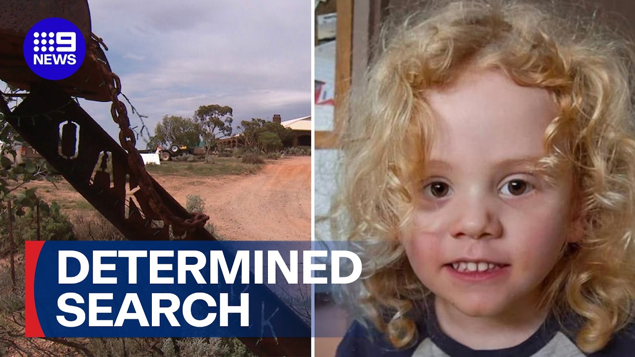 Police reveal next steps in search for missing child Gus Lamont | 9 News Australia