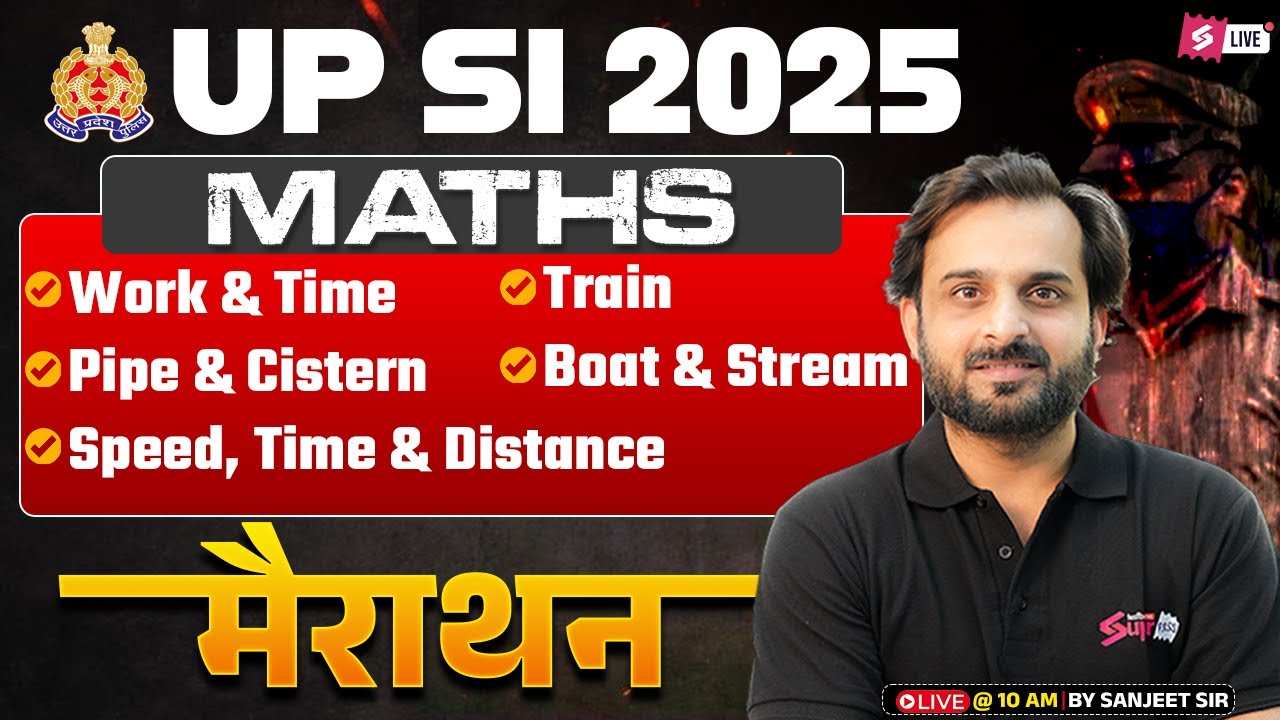 UPSI Marathon Class | UP SI Math Marathon Class 2025 | UPSI 2025 Math by Sanjeet Sir | Testbook