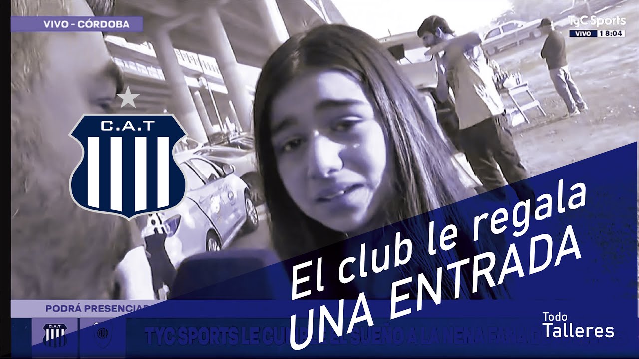 La nena de Talleres que se emociona consigue una entrada