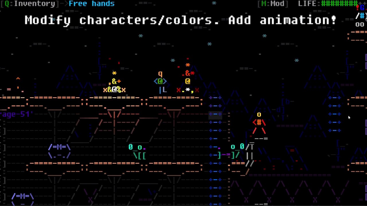 Built-in Editor for ASCIIDENT - sci-fi indie game